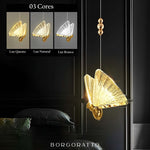 Carregar imagem no visualizador da galeria, Luminária Led Pendente Borboleta Gold Premium Borgoratto
